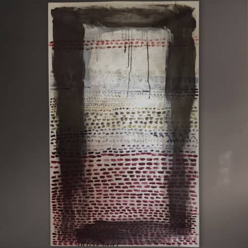 Luna. | Oil And Acrylic Painting in Paintings by Stefanie Schuessler Studio — A fine-art atelier exploring atmosphere, texture and poetic light. Item made of canvas works with contemporary & eclectic & maximalism style