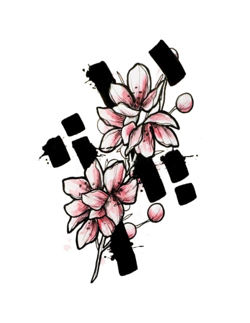 Cherry Blossom Pink | Watercolor Painting in Paintings by ZJA. Item composed of paper and synthetic
