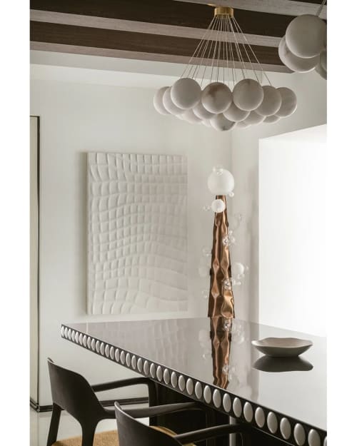 Steel & Blown Glass Floor Lamp — Molecule, Nitush Aroosh | Lamps by Nitush Aroosh. Item made of steel with glass works with contemporary & eclectic & maximalism style