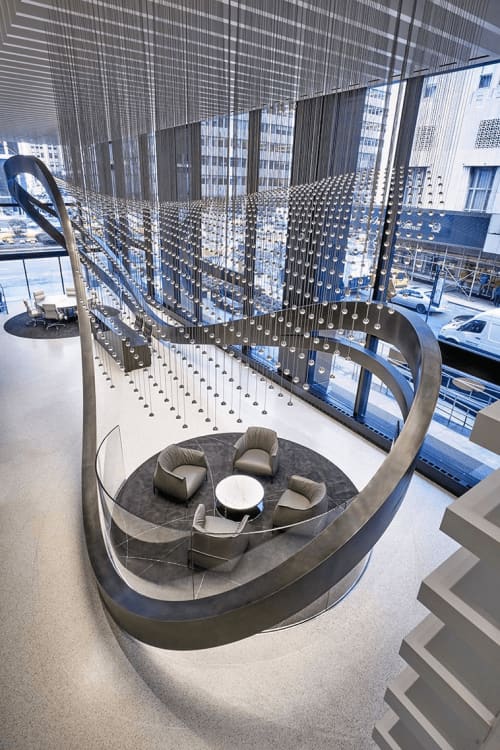 Capital One Feature Sculpture | Sculptures by Amuneal | Capital One in New York. Item composed of steel
