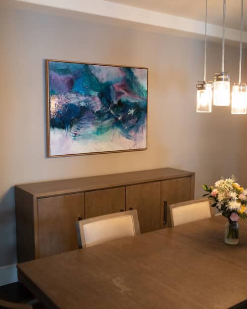 Commissioned Painting | Oil And Acrylic Painting in Paintings by Dominique James. Item made of synthetic