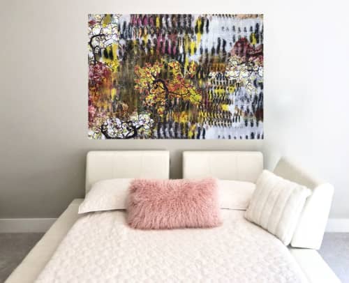 Cherry Blossom | Mixed Media by Leisa Rich | Westside Station by Brock Built in Atlanta. Item made of canvas