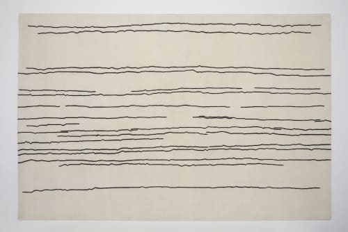 Woodlines (W/B) | Area Rug in Rugs by Naja Utzon Popov. Item made of wool with fiber