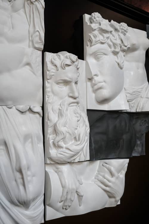 Frieze: Antinous as Dionysus | Ornament in Decorative Objects by LO Contemporary. Item composed of glass and fiber in contemporary or modern style