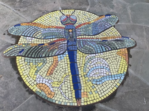 Floor mosaic | Floral Arrangements by Dmitry Mosaics. Item made of ceramic