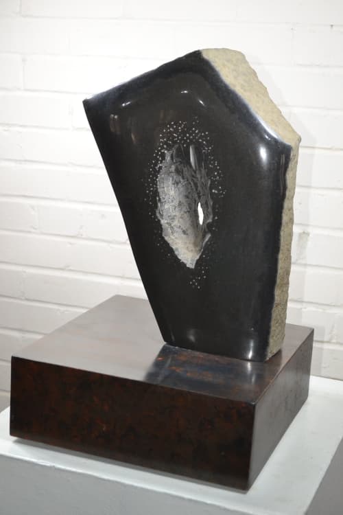 Love #1 | Sculptures by Barry Namm Art. Item made of steel with stone