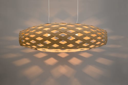 Bamboo Diamond Light Flat 100 | Chandeliers by ADAMLAMP. Item composed of bamboo in minimalism or contemporary style