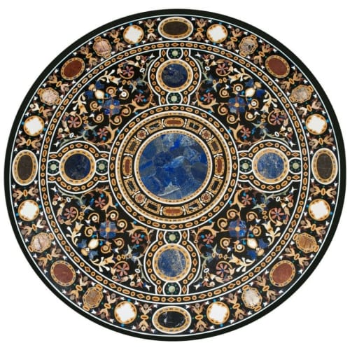 Black marble table, side table, coffee table, tabletop | Tables by Innovative Home Decors. Item composed of marble in country & farmhouse or art deco style