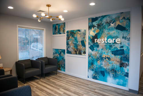 restore branding mural | Murals by Kent Youngstrom. Item composed of synthetic