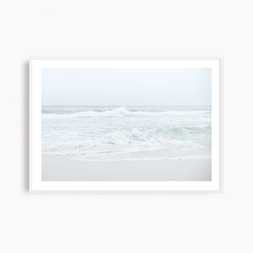 Contemporary coastal photography print, 'Neutral Waves' | Photography by PappasBland. Item made of paper works with minimalism & contemporary style