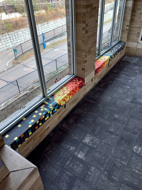 Mosaic installation transit station | Art & Wall Decor by Stacia Goodman Mosaics. Item made of ceramic