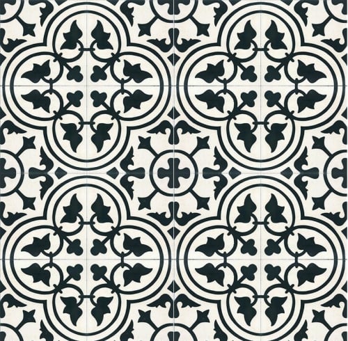 Mission Roseton C Encaustic Cement Tile | Tiles by Avente Tile. Item composed of cement