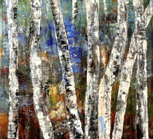 Sisters | Oil And Acrylic Painting in Paintings by Adam Shaw Studio | Santa Fe in Santa Fe. Item made of canvas & synthetic