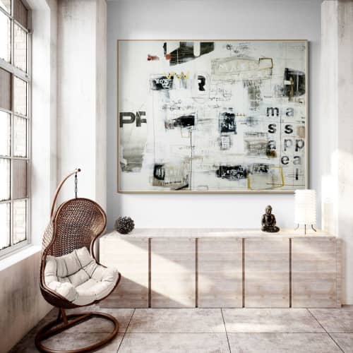Mass Appeal | Mixed Media by Patrick Skals Art. Item made of canvas works with contemporary & industrial style