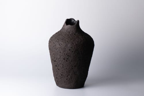 black sands vessel 4 | Vase in Vases & Vessels by Ashley Perez. Item made of ceramic works with minimalism & contemporary style
