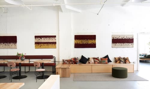 Beauty Shoppe Co-Working Space Textile Installation | Wall Hangings by Laura Gross | Beauty Shoppe, Butler St. Lofts in Pittsburgh