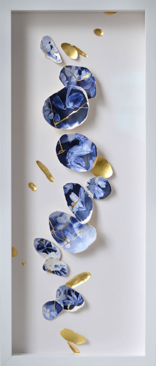 Kintsugi Eggshells Seeking 3 | Mixed Media by Elisa Sheehan. Item compatible with minimalism and contemporary style