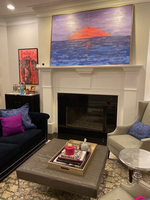 Shimmer | Oil And Acrylic Painting in Paintings by Lisa Collins. Item made of canvas with synthetic