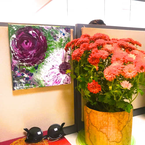 Peony beauty | Oil And Acrylic Painting in Paintings by Elena Parau | GarantiBank in București