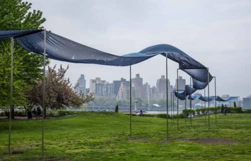 Ginga (The Silver River) | Public Sculptures by Miya Ando | Socrates Sculpture Park in Queens
