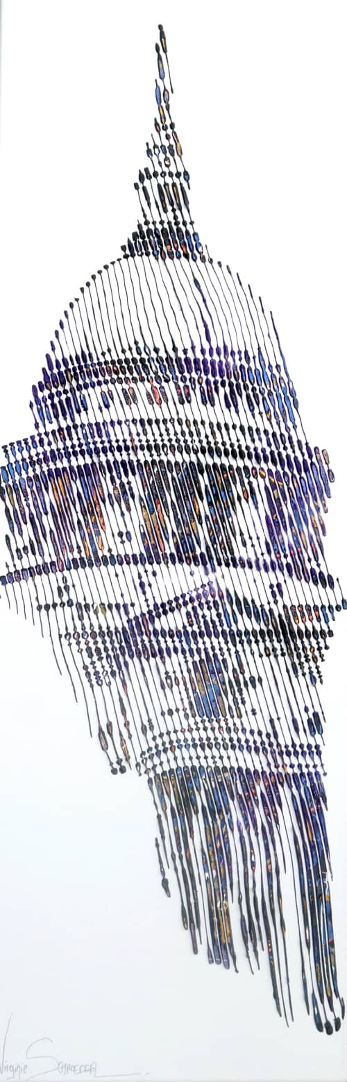 washington Capitol | Oil And Acrylic Painting in Paintings by Virginie SCHROEDER. Item made of canvas & synthetic