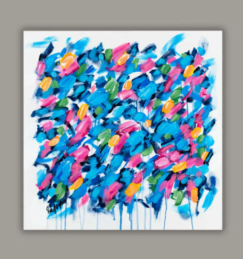 Blue Crush | Oil And Acrylic Painting in Paintings by Robin Jorgensen. Item made of canvas