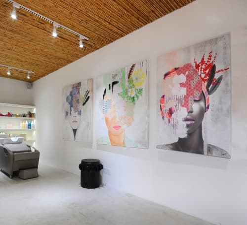 Spring Spa ladies - 4 seasons | Oil And Acrylic Painting in Paintings by Irene Hoff. Item made of canvas & synthetic