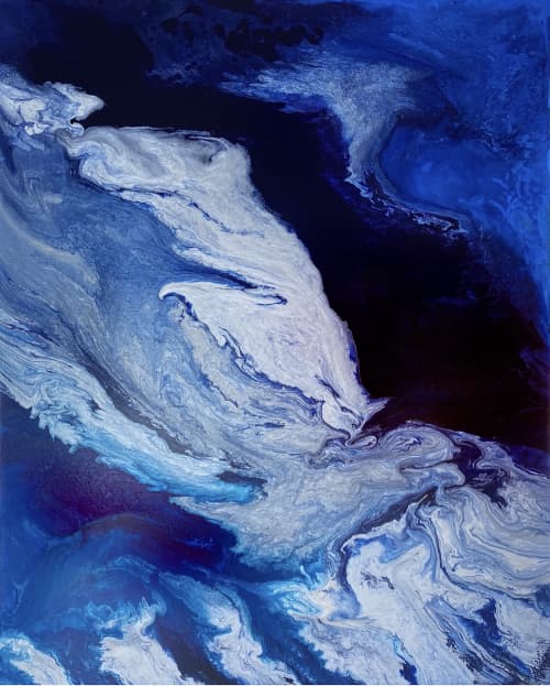 Tidal Wave Two | Oil And Acrylic Painting in Paintings by Gabrielle Shannon | Space Gallery in Denver. Item composed of canvas and synthetic