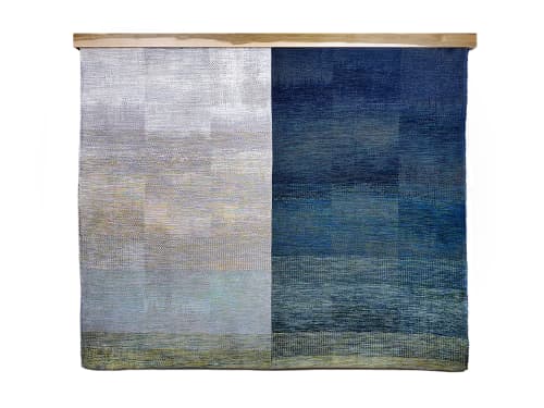 Moonlight Over Water | Tapestry in Wall Hangings by Jessie Bloom. Item made of wood & cotton compatible with boho and minimalism style
