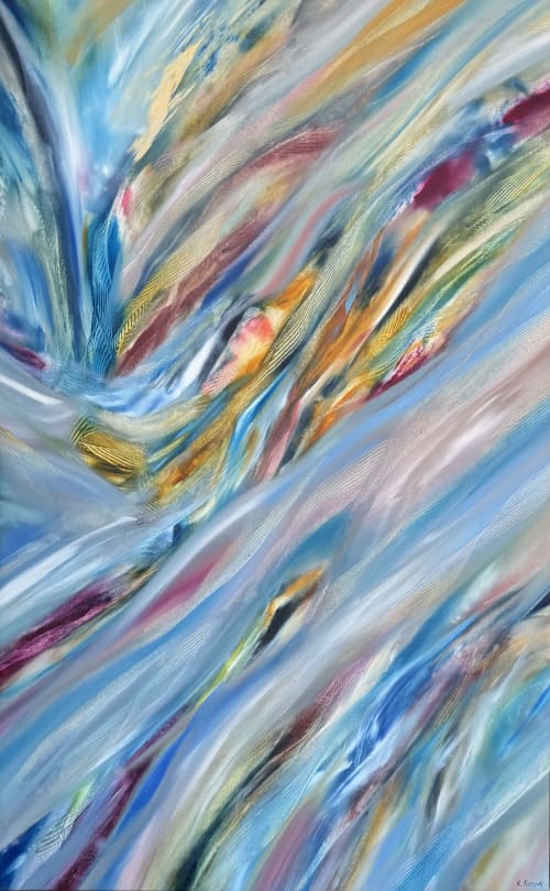 Paint with the Colors of the Wind | Oil And Acrylic Painting in Paintings by Kozyuk Gallery. Item made of canvas works with boho & contemporary style
