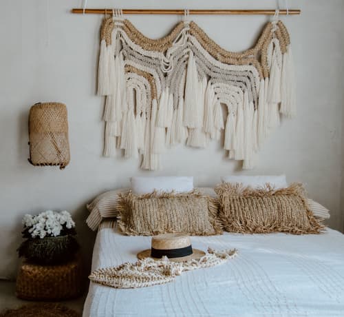 Macrame best sale bed throw