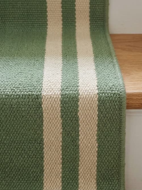 Handwoven Woolen Runner Rug | Rugs by Evergreen Carpets. Item made of wool compatible with boho and minimalism style