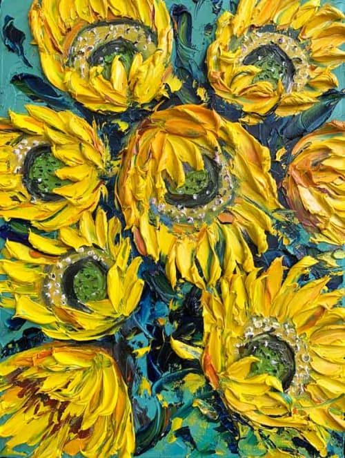 Van Gogh Inspired painting | Oil And Acrylic Painting in Paintings by Lisa Elley ART. Item composed of paper