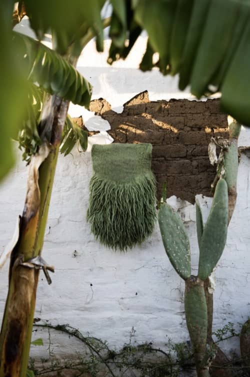 Seed No.099: The Green Story | Tapestry in Wall Hangings by Taiana. Item composed of fabric and fiber