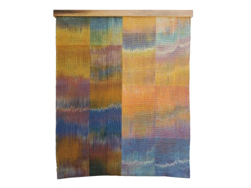 Watercolor Shimmer | Macrame Wall Hanging in Wall Hangings by Jessie Bloom. Item composed of cotton compatible with boho and contemporary style