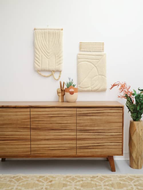 Lines and Curvy - wall hangings | Macrame Wall Hanging in Wall Hangings by Andie Solar | Myra and Jean. Item composed of fabric