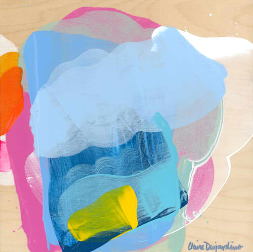 The Party's All in My Head | Oil And Acrylic Painting in Paintings by Claire Desjardins. Item composed of wood