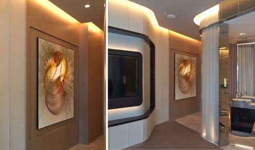 Evolution 14125 and Evolution 14103 | Oil And Acrylic Painting in Paintings by Rica Belna | Morpheus Hotel in Macau. Item made of paper