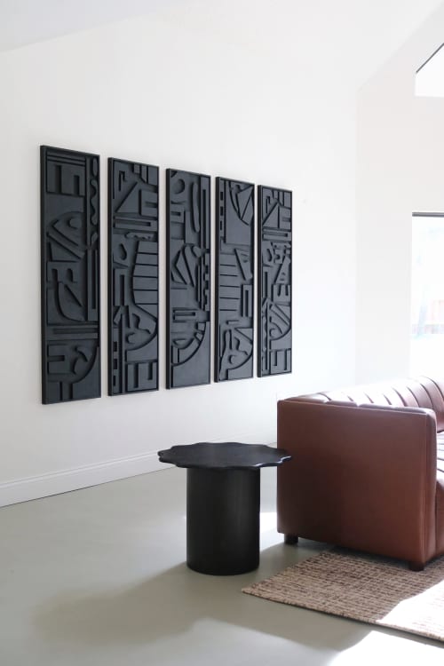 Abstract Wall Art, Dimensional Art, Art Deco Wall Art | Wall Sculpture in Wall Hangings by Blank Space Studios. Item composed of oak wood in contemporary or eclectic & maximalism style