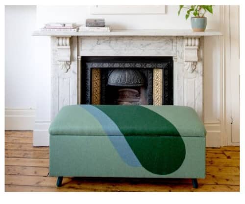 Tamara fully upholstered storage ottoman | Benches & Ottomans by Sadie Dorchester. Item made of fabric