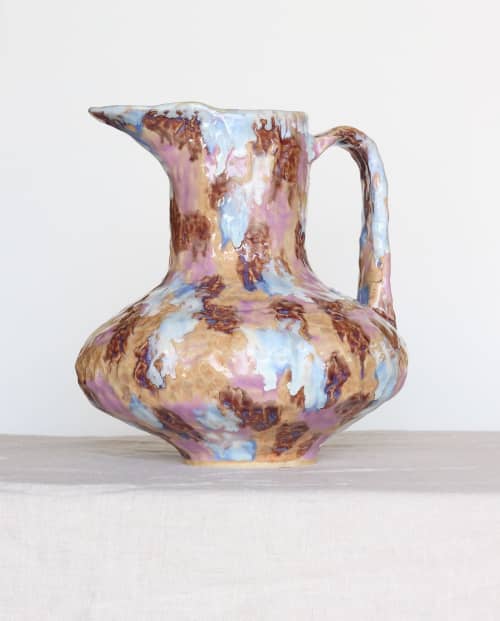 Shades of Violet Pitcher | Vessels & Containers by Twinette Poterie. Item composed of ceramic compatible with contemporary and modern style