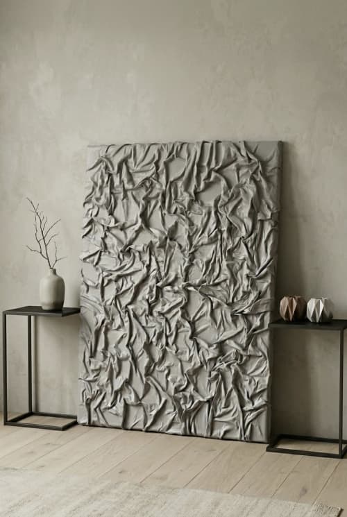 Textured Fabric Wall Art | Decorative Objects by OLESIA IN DESIGN. Item made of canvas compatible with boho and minimalism style
