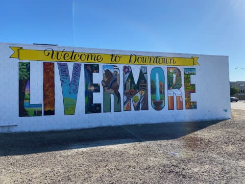 Welcome to Livermore | Street Murals by Elliot | Livermore Mural Festival in Livermore. Item made of synthetic