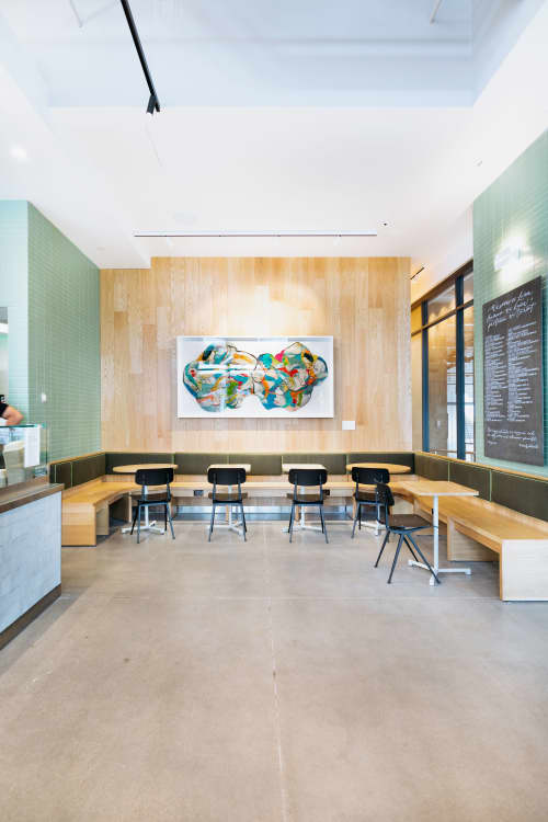 Sweetgreen Denver Painting | Mixed Media by Emma Balder | sweetgreen in Denver. Item composed of fabric & fiber