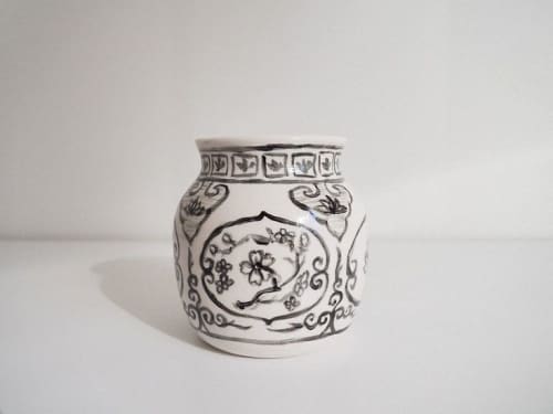 Bamboo Brush Spring Festival Vase | Vases & Vessels by Mary Lee. Item composed of ceramic