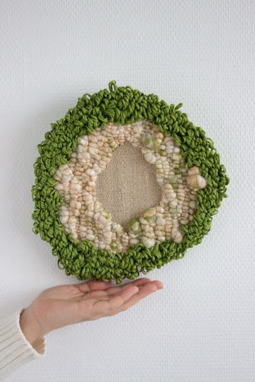 CASTLE'S GARDEN - Textile Wall Sculpture | Wall Hangings by Melodie Nicolle. Item made of wood & cotton compatible with boho and contemporary style