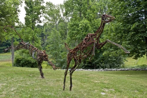 Catattack | Public Sculptures by Wendy Klemperer Art Inc. Item made of steel