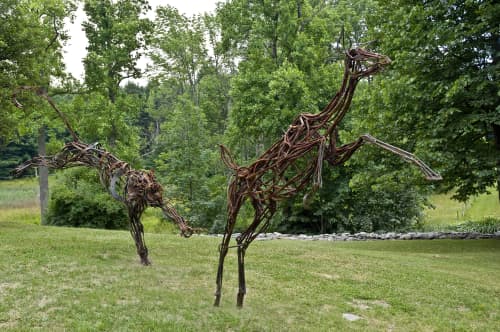 Catattack | Public Sculptures by Wendy Klemperer Art Inc. Item made of steel