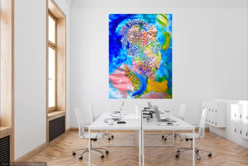 Mind of Magic | Oil And Acrylic Painting in Paintings by Aida Murad. Item made of canvas works with eclectic & maximalism & modern style