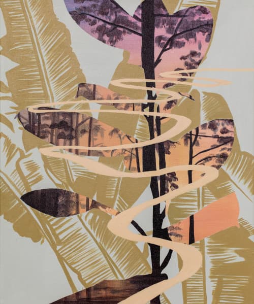 Dusk | Oil And Acrylic Painting in Paintings by Anne Blenker. Item made of canvas with synthetic